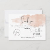 ご注文カードをありがとう。小型バスジンカード サンキューカード (正面)