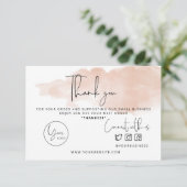 ご注文カードをありがとう。小型バスジンカード サンキューカード (スタンド正面)