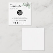 ご注文カードテンプレート小バスありがとう スクエア名刺 (正面/裏面)