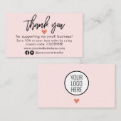 ご注文クーポンコードの名刺ありがとうございます 名刺 (正面/裏面)