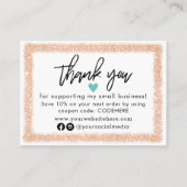 ご注文クーポンコードの名刺ありがとうございます 名刺 (正面)