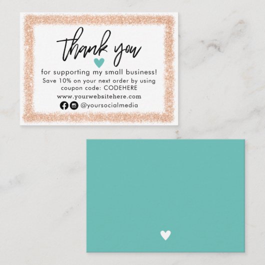 ご注文クーポンコードの名刺ありがとうございます 名刺 (正面/裏面)