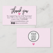 ご注文クーポンコードの名刺ありがとうございます 名刺 (正面/裏面)