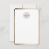 ご注文グラムの挿入金ゴールドの端 サンキューカード (裏面)