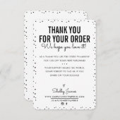 ご注文グラムの黒いスポットをありがとう サンキューカード (正面/裏面)