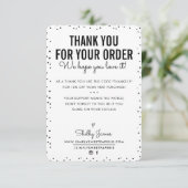 ご注文グラムの黒いスポットをありがとう サンキューカード (スタンド正面)