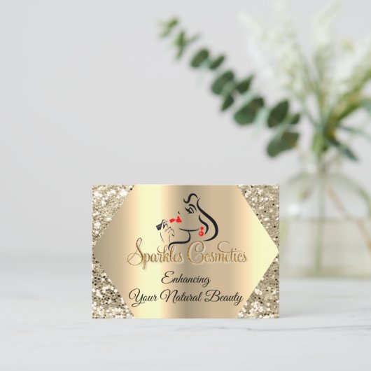 ご注文グリッターロゴ 名刺 (スタンド正面)