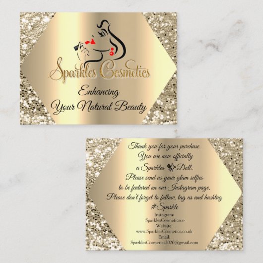 ご注文グリッターロゴ 名刺 (正面/裏面)