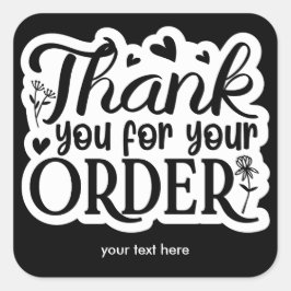 ご注文シールをありがとう スクエアシール