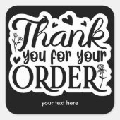 ご注文シールをありがとう スクエアシール (正面)