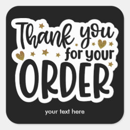 ご注文シールをありがとう スクエアシール