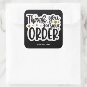 ご注文シールをありがとう スクエアシール (バッグ)