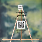 ご注文スキャンありがとうございますReview Us business logo アクリルサイン (ニュートラル)