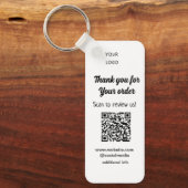ご注文スキャンありがとうございますReview Us business logo キーホルダー (正面)
