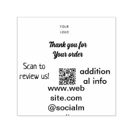 ご注文スキャンありがとうございますReview Us business logo セルフインキングスタンプ