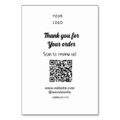 ご注文スキャンありがとうございますReview Us business logo テーブルナンバー (裏面)