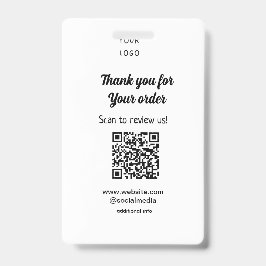 ご注文スキャンありがとうございますReview Us business logo バッジ