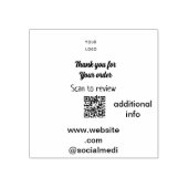 ご注文スキャンありがとうございますReview Us business logo ラバースタンプ (インプリント)