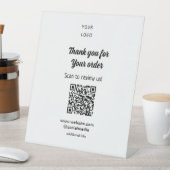 ご注文スキャンありがとうございますReview Us business logo 台座サイン (インサイチュ)