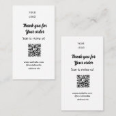 ご注文スキャンありがとうございますReview Us business logo 名刺 (正面/裏面)