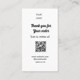 ご注文スキャンありがとうございますReview Us business logo 名刺