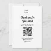 ご注文スキャンありがとうございますReview Us business logo 招待状 (裏面)