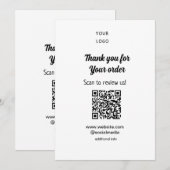 ご注文スキャンありがとうございますReview Us business logo 招待状 (正面/裏面)
