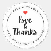 ご注文ステッカーをありがとうモダン ラウンドシール (正面)