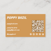 ご注文ソーシャルアイコンQRコードニュートラル 名刺 (裏面)