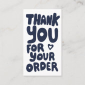 ご注文ソーシャルアイコンQRコードネイビーブルー 名刺 (正面)