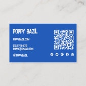 ご注文ソーシャルアイコンQRコードパームツリー 名刺 (裏面)