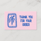 ご注文ソーシャルアイコンQRコードパームツリー 名刺 (正面)