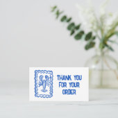 ご注文ソーシャルアイコンQRコードロブスター 名刺 (スタンド正面)