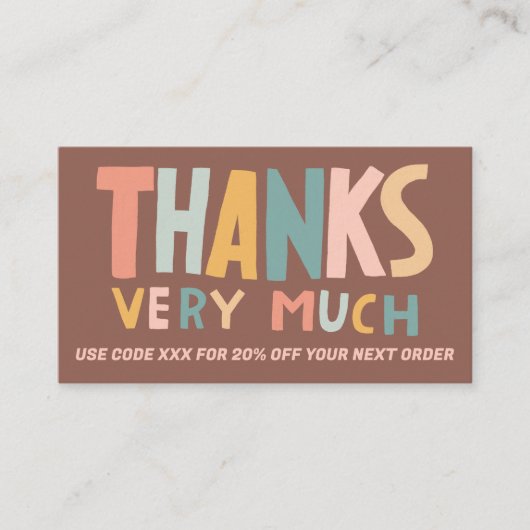 ご注文ソーシャルアイコンQRコード割引 名刺 (正面)