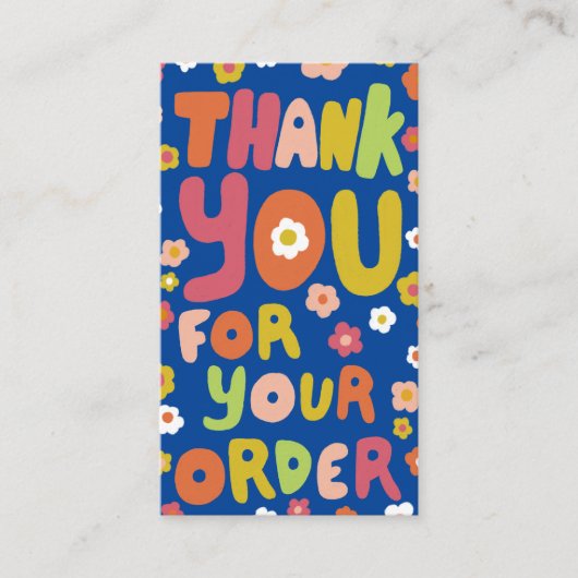 ご注文デイジーかわいいソーシャルQRコード 名刺 (正面)