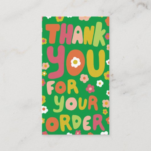 ご注文デイジーかわいいソーシャルQRコード 名刺 (正面)