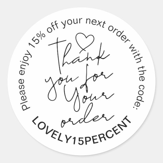 ご注文トレンディースクリプトプロモーションコード ラウンドシール (正面)