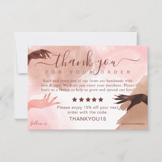 ご注文ネイルアートBusiness Review サンキューカード (正面)