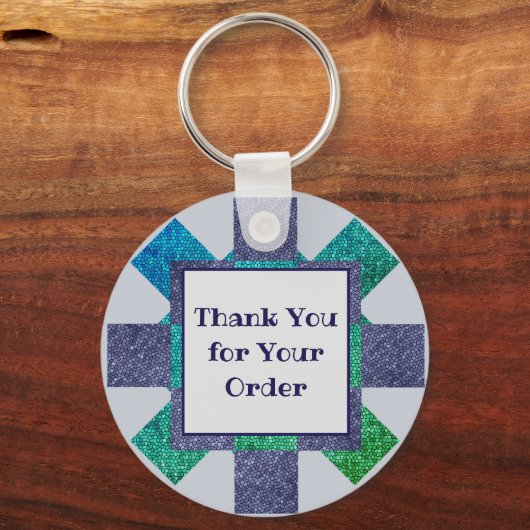 ご注文モザイク販売業ありがとうございました キーホルダー (正面)