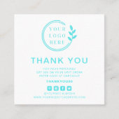 ご注文モダンありがとうごカスタムざいソーシャルメディア スクエア名刺 (正面)