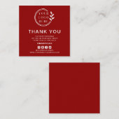 ご注文モダンありがとうごカスタムざいソーシャルメディア スクエア名刺 (正面/裏面)