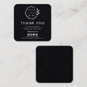 ご注文モダンありがとうごカスタムざいソーシャルメディア スクエア名刺 (正面/裏面)