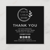 ご注文モダンありがとうごカスタムざいソーシャルメディア スクエア名刺 (正面)