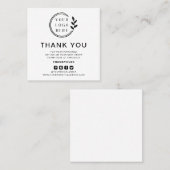 ご注文モダンありがとうごカスタムざいソーシャルメディア スクエア名刺 (正面/裏面)