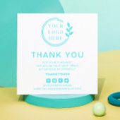 ご注文モダンありがとうごカスタムざいソーシャルメディア スクエア名刺