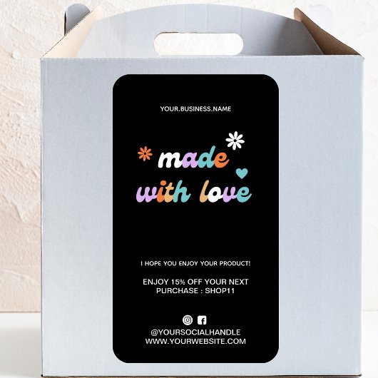 ご注文レトロ |愛で作られた ラベル