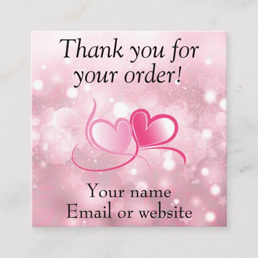 ご注文感謝していの名刺 スクエア名刺 (正面)