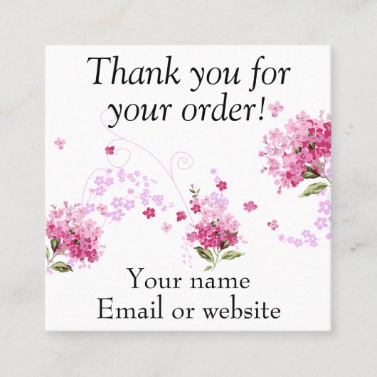 ご注文感謝していの名刺 スクエア名刺 (正面)