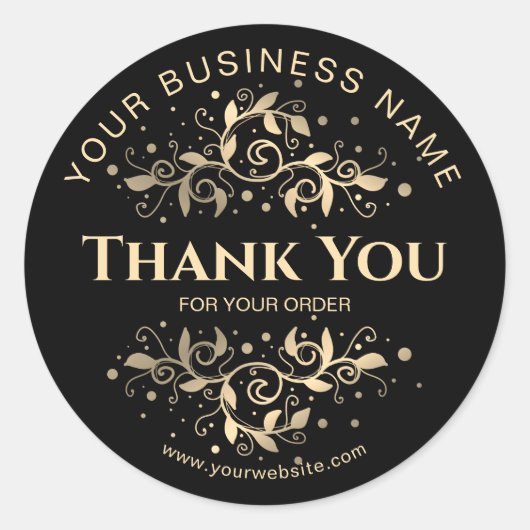 ご注文金ゴールドヴィンテージ ラウンドシール (正面)