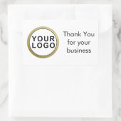 ご注文頂戴ありがとうステッカー | あなたのロゴ 長方形シール (バッグ)